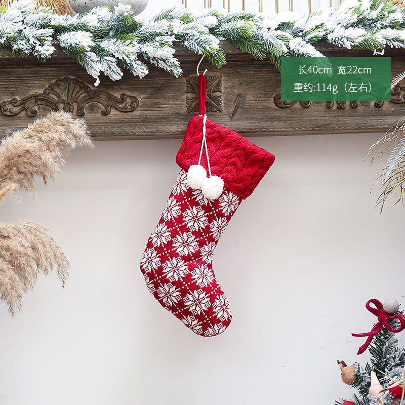 Wholesale Christmas Knitted Socks Gift Bags